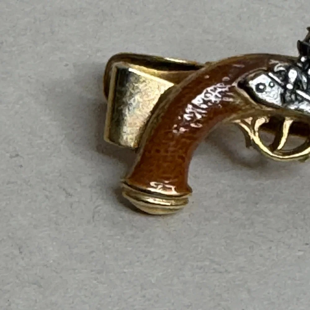 Vintage Avon Tie Clip Gold-Tone Enamel Jewelry Weapon